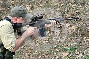 Firing Assault Rifle photo