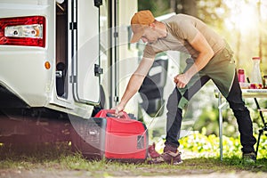 Firing Portable Inverter Generator While RV Camping