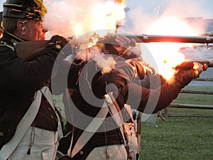 Firing Their Muskets