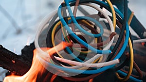 Firing wire in fire