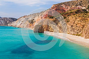 Firiplaka beach, Milos Island, Cyclades, Aegean, Greece photo