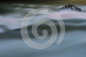 Firm rock against stream