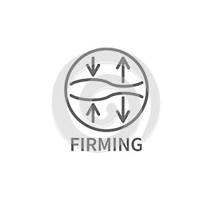 Firming Cosmetics and Skin Care Beauty Vector Line Icon