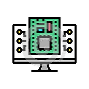 firmware software color icon vector illustration