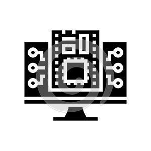 firmware software glyph icon vector illustration