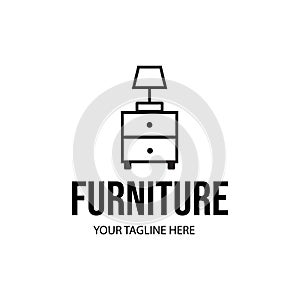firniture line art interior logo illustration vector vector design