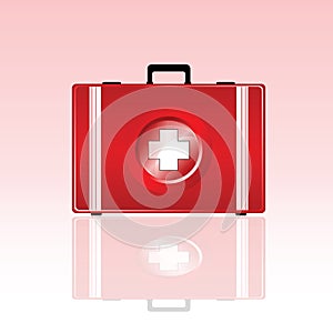 First aid bag vector illustration