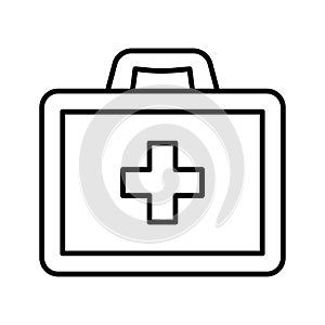 First aid box icon. Medical bag. First aid kit