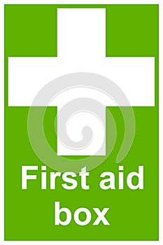 First aid box sign