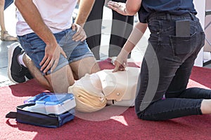 First aid and cardiopulmonary resuscitation class