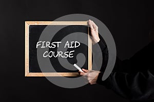 First aid course for helping people