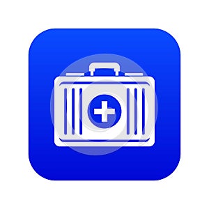 First aid icon digital blue