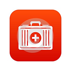 First aid icon digital red