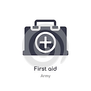 first aid icon. isolated first aid icon vector illustration from army collection. editable sing symbol can be use for web site and