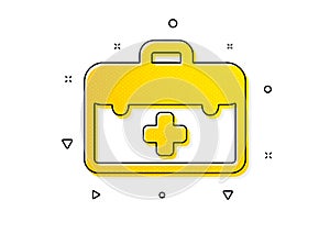 First aid icon. Medicical kit sign. Pharmacy medication. Vector