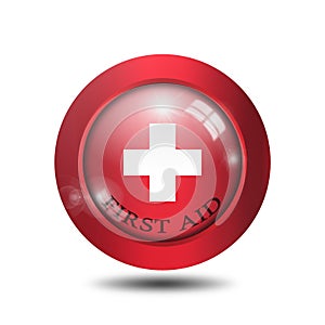 First aid icon, sign, illustration