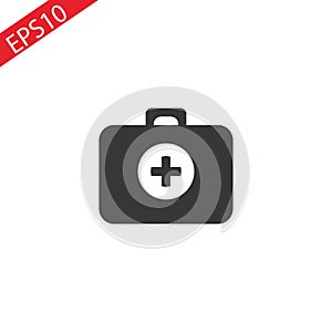 First aid Icon in trendy flat style isolated on grey background. Medical symbol for your web site design, logo, app, UI. Vector il