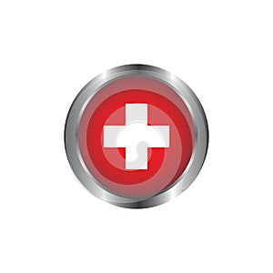 First aid sign or symbol. Vector design isolated on white background
