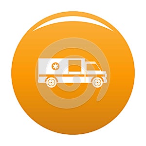 First aid icon vector orange