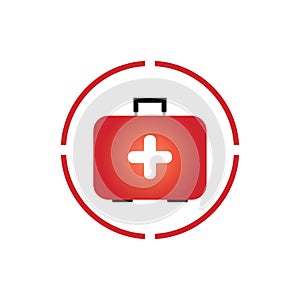 First aid icon on white background