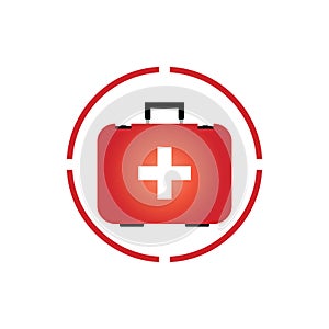 First aid icon on white background