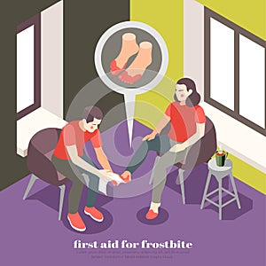 First Aid Isometric Background