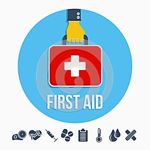 First aid kit concept