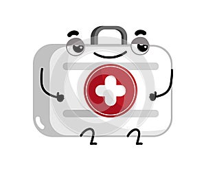 First aid kit cute cartoon character