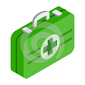 First aid kit 3d isometric icon