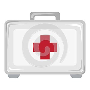 First aid kit icon, cartoon style