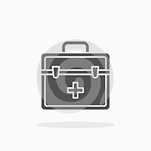 First Aid Kit icon. Solid Glyph style