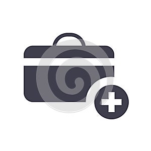 First aid kit icon vector sign and symbol isolated on white background, First aid kit logo concept