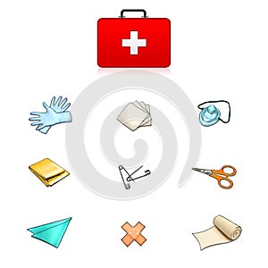 First aid kit illustration