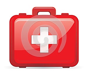 First aid kit isolated photo