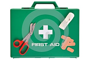 First Aid kit isolated with clipping path