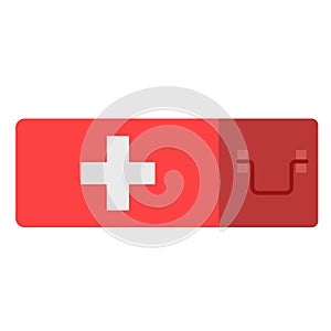 First aid kit isolated on white background