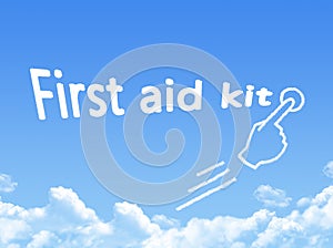 First aid kit message cloud shape