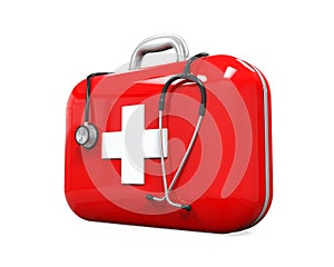 First Aid Kit and Stethoscope