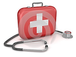 First Aid Kit with Stethoscope