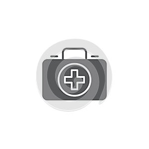 First aid kit vector icon, isolated on white background