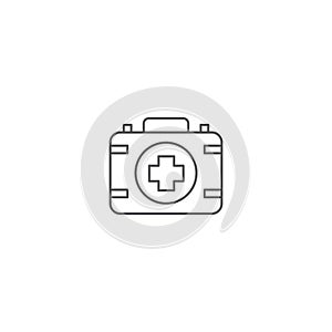 First aid kit vector icon symbol health isolated on white background