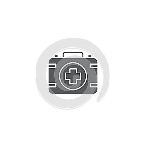First aid kit vector icon symbol health isolated on white background