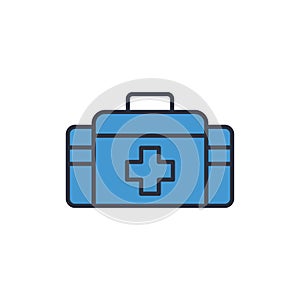 First aid kit vector icon symbol health isolated on white background