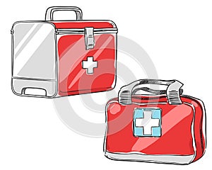 First aid kit, vector illustration