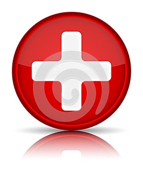 First aid medical button sign