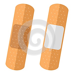 First Aid Plaster Flat Icon Isolated on White