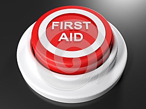 FIRST AID pushbutton - 3D rendering