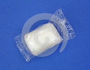 First aid roll of gauze in sanitized wrapper