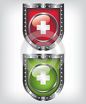 First aid shield illustration