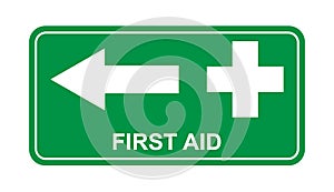 First aid sign, health cross medical symbol, medicine emergency illustration icon, safety design